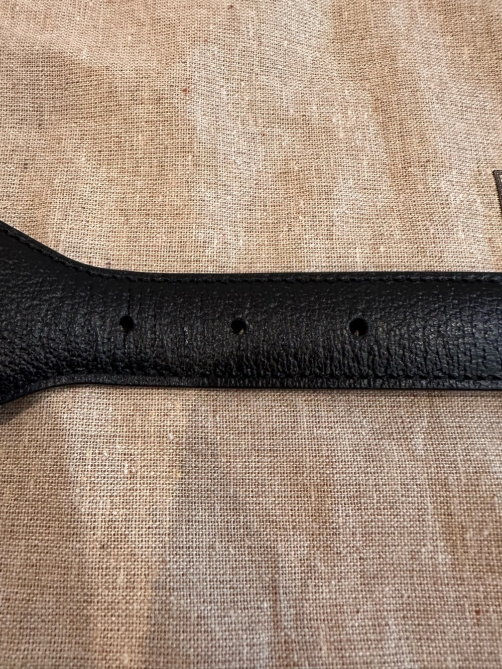 ADIDAS X GUCCI Black Leather Belt with Gold Horsebit & Trefoil Logos Size 80/32 - Picture 7 of 11